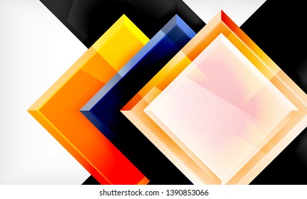 Fondo de bloques cuadrados y rectangulares coloridos, diseño abstracto geométrico vectorial