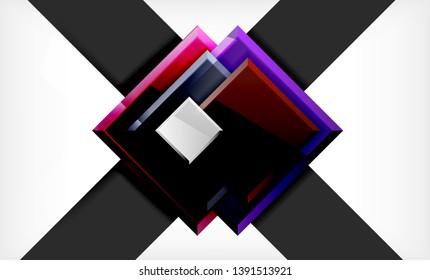 Fondo de bloques cuadrados y rectangulares coloridos, diseño abstracto geométrico vectorial