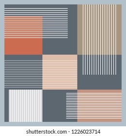 colorful square scarf pattern
