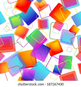 Colorful Square seamless background , vector