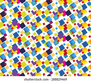Colorful square seamless pattern.  Vector illustration