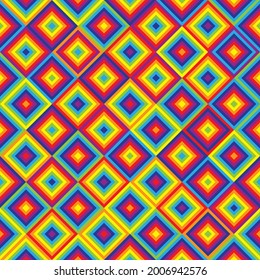 colorful square shape seamless design for pattern and background.