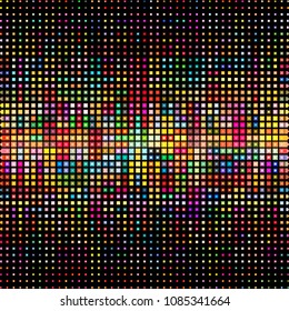 Diseño de fondo de medio tono de formas cuadradas coloridas.