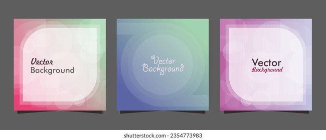 Colorful Square of social media post template, editable quotes background