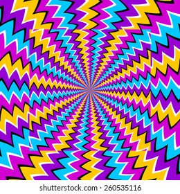 Colorful square in a square (spin illusion)