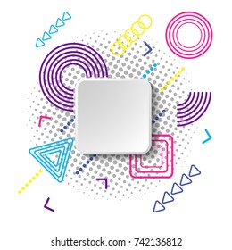 Colorful square vector illustration. Modern style background.