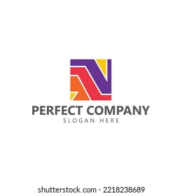 Colorful square vector logo. Logo for business, company, brand, product, and organization.