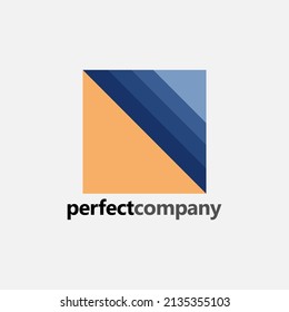 Colorful square vector logo resembled like a human's head. Logo for product, apps, brand, company, business, and organization.