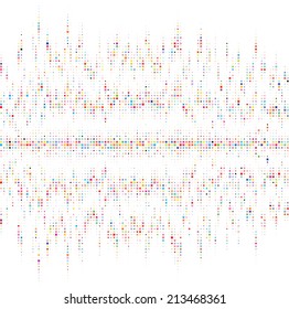 Colorful square vector waves. Music waveform background. You can use in club, radio, pub, party, concerts, recitals or the audio technology advertising background. 