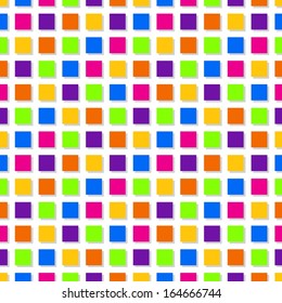 Colorful squared seamless pattern. 