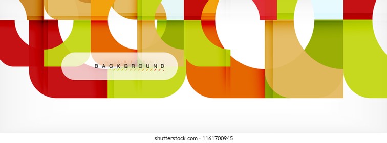 Colorful squares composition abstract banner. Vector illustration for business brochure or flyer, presentation and web design layout