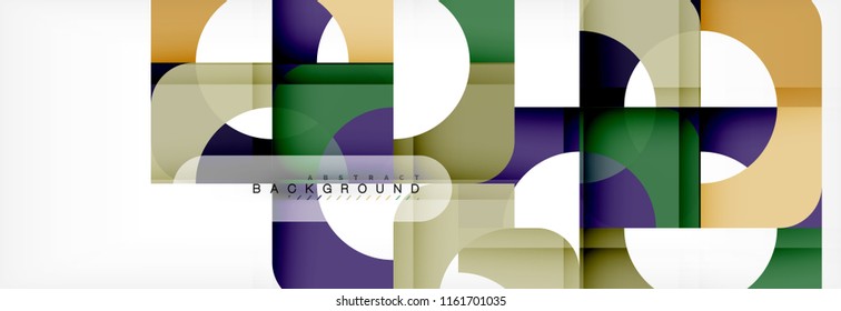 Banner abstracto de composición de cuadrados coloridos. Ilustración de vectores para folletos o volantes de negocios, presentación y diseño web