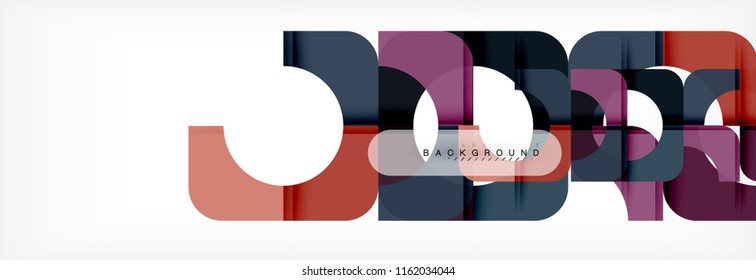 Colorful squares composition abstract banner. Vector illustration for business brochure or flyer, presentation and web design layout