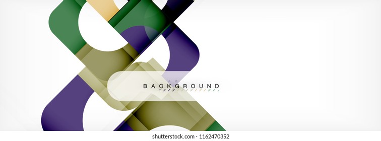 Colorful squares composition abstract banner. Vector illustration for business brochure or flyer, presentation and web design layout