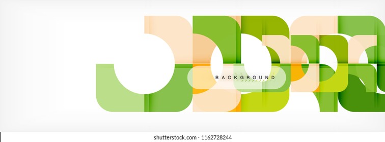 Colorful squares composition abstract banner. Vector illustration for business brochure or flyer, presentation and web design layout