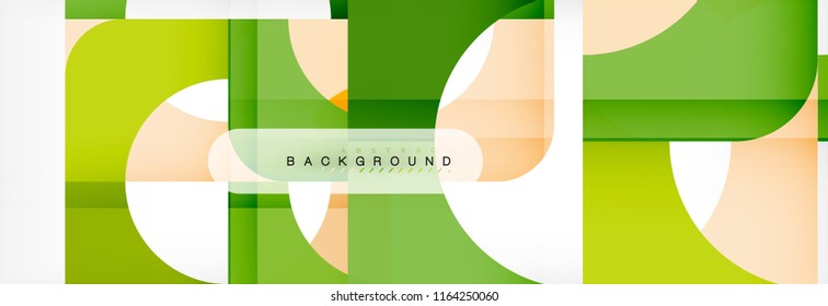 Banner abstracto de composición de cuadrados coloridos. Ilustración de vectores para folletos o volantes de negocios, presentación y diseño web