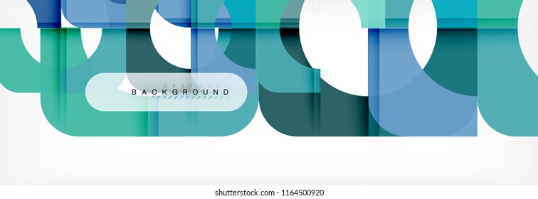 Colorful squares composition abstract banner. Vector illustration for business brochure or flyer, presentation and web design layout