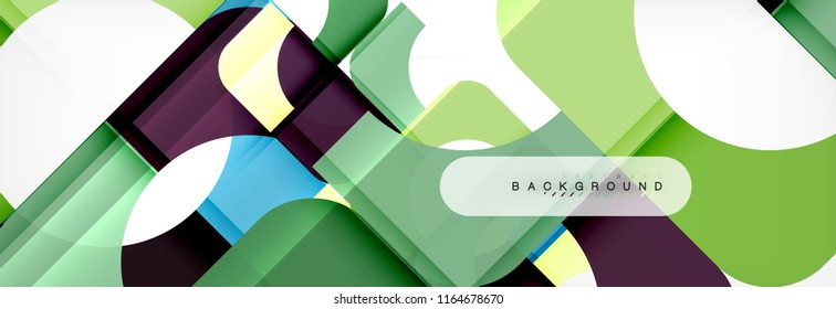 Colorful squares composition abstract banner. Vector illustration for business brochure or flyer, presentation and web design layout