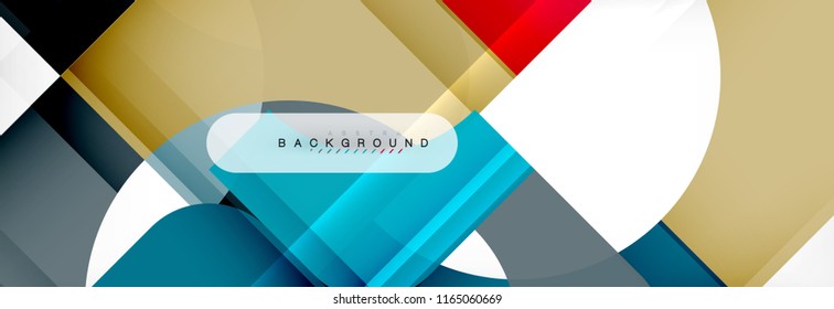 Colorful squares composition abstract banner. Vector illustration for business brochure or flyer, presentation and web design layout
