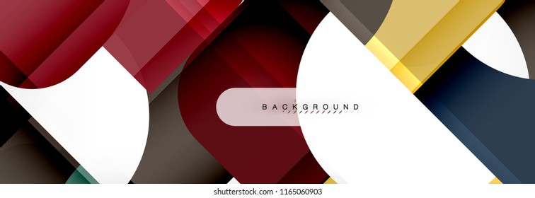 Farbige Quadrate Komposition abstrakter Banner. Vektorgrafik für Geschäftsbroschüre oder Flyer, Präsentation und Webdesign-Layout