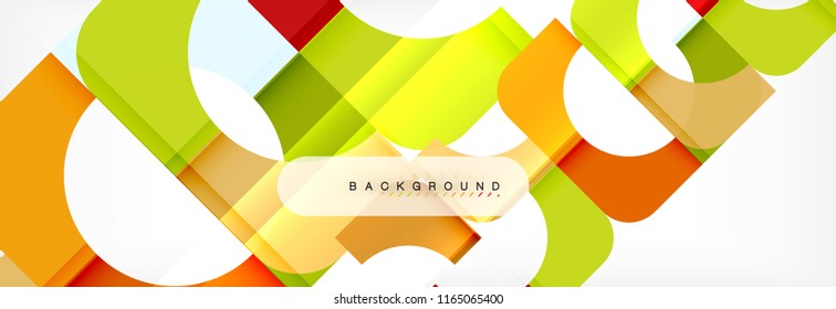 Banner abstracto de composición de cuadrados coloridos. Ilustración de vectores para folletos o volantes de negocios, presentación y diseño web
