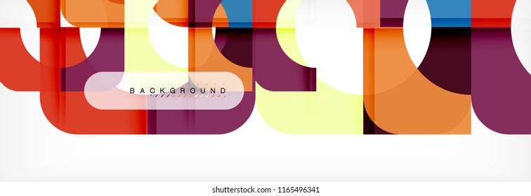 Colorful squares composition abstract banner. Vector illustration for business brochure or flyer, presentation and web design layout