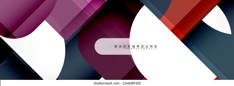 Colorful squares composition abstract banner. Vector illustration for business brochure or flyer, presentation and web design layout