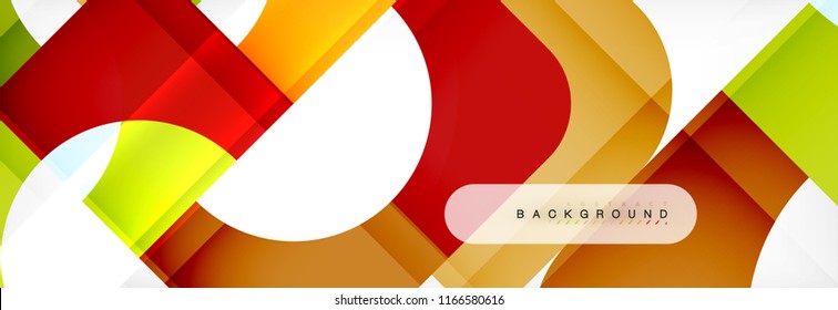 Colorful squares composition abstract banner. Vector illustration for business brochure or flyer, presentation and web design layout