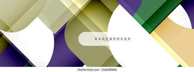 Banner abstracto de composición de cuadrados coloridos. Ilustración de vectores para folletos o volantes de negocios, presentación y diseño web