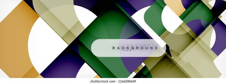 Colorful squares composition abstract banner. Vector illustration for business brochure or flyer, presentation and web design layout