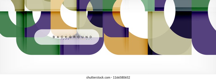Colorful squares composition abstract banner. Vector illustration for business brochure or flyer, presentation and web design layout