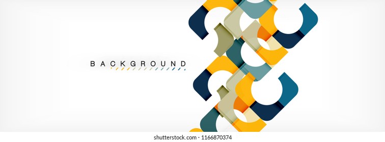 Farbige Quadrate Komposition abstrakter Banner. Vektorgrafik für Geschäftsbroschüre oder Flyer, Präsentation und Webdesign-Layout