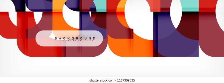 Colorful squares composition abstract banner. Vector illustration for business brochure or flyer, presentation and web design layout