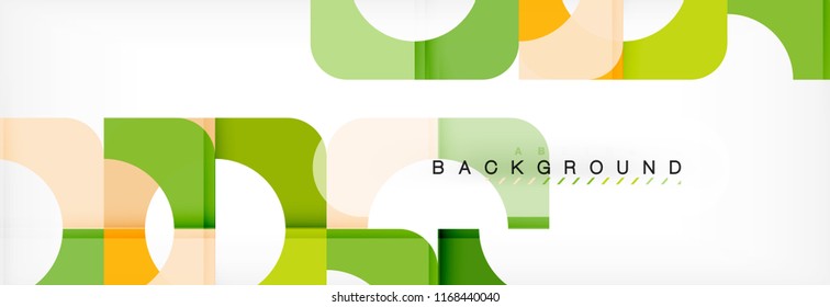 Colorful squares composition abstract banner. Vector illustration for business brochure or flyer, presentation and web design layout