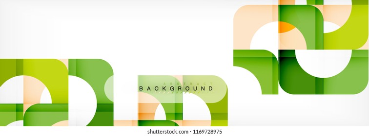 Colorful squares composition abstract banner. Vector illustration for business brochure or flyer, presentation and web design layout