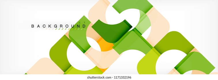 Colorful squares composition abstract banner. Vector illustration for business brochure or flyer, presentation and web design layout