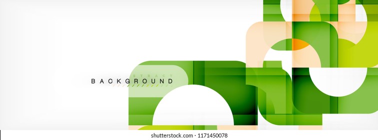 Colorful squares composition abstract banner. Vector illustration for business brochure or flyer, presentation and web design layout
