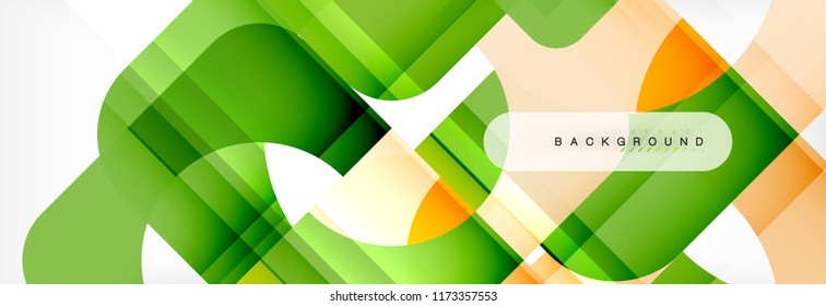 Colorful squares composition abstract banner. Vector illustration for business brochure or flyer, presentation and web design layout
