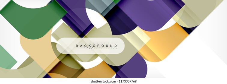 Banner abstracto de composición de cuadrados coloridos. Ilustración de vectores para folletos o volantes de negocios, presentación y diseño web