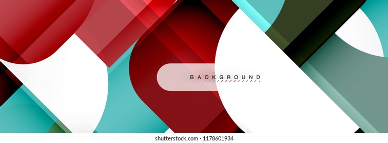 Colorful squares composition abstract banner. Vector illustration for business brochure or flyer, presentation and web design layout
