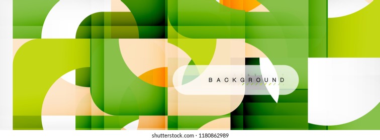Banner abstracto de composición de cuadrados coloridos. Ilustración de vectores para folletos o volantes de negocios, presentación y diseño web