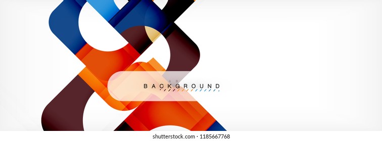 Colorful squares composition abstract banner. Vector illustration for business brochure or flyer, presentation and web design layout