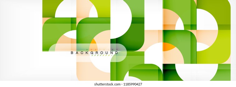 Colorful squares composition abstract banner. Vector illustration for business brochure or flyer, presentation and web design layout