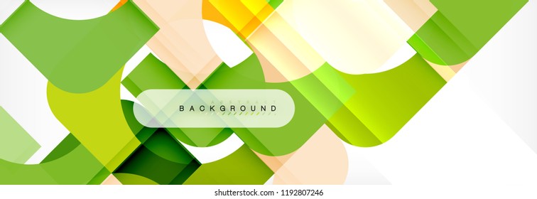 Colorful squares composition abstract banner. Vector illustration for business brochure or flyer, presentation and web design layout