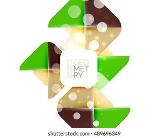 Colorful squares, geometric elements, abstract background template