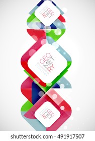 Colorful squares, geometric elements, abstract background template