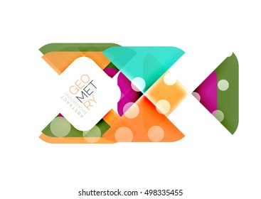 Colorful squares, geometric elements, abstract background template