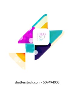 Colorful squares, geometric elements, abstract background template