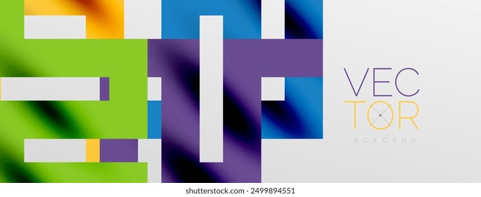 Colorful squares, lines minimal abstract background. Vector Illustration For Wallpaper, Banner, Background, Card, Book Illustration, landing page