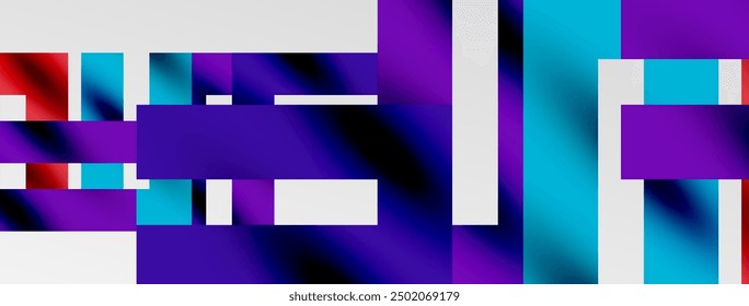 Colorful squares, lines minimal abstract background. Vector Illustration For Wallpaper, Banner, Background, Card, Book Illustration, landing page